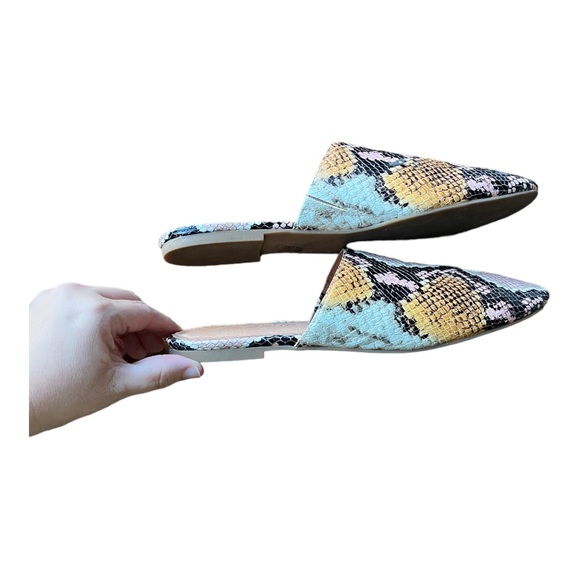 Madewell The Cory Slip On Mule in Snakeskin Print Leather Pink Black Brown White - Picture 10 of 14